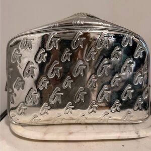 Glamaholic Silver Embossed Monogram Cosmetic Bag